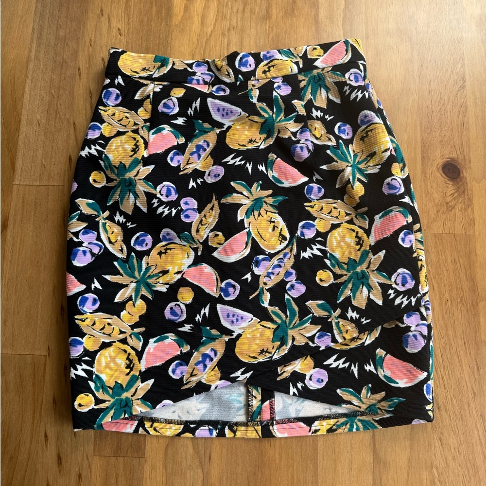 Snidel Tropical Fruits Print Mini Skirt